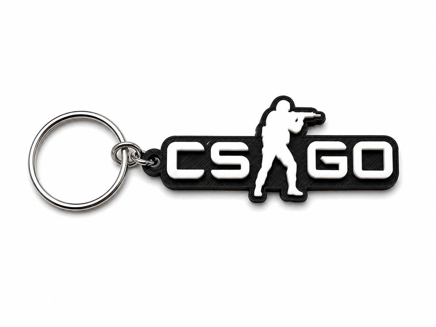 CS:GO Logo 3D Baskı Anahtarlık – Counter Strike Oyuncu Koleksiyon Aksesuarı